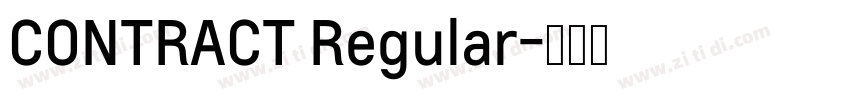 CONTRACT Regular字体转换